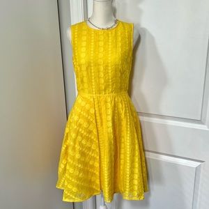 NWT❗️Calvin Klein Yellow Dotted Dress